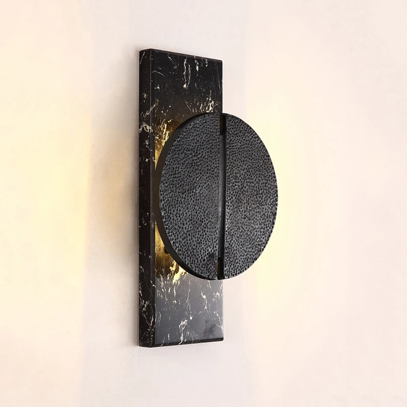 postmodern black grey marble wall light sala de estar sala de jantar luxo home decor lampada cabeceira estudo corredor hotel designer sconce g4 01