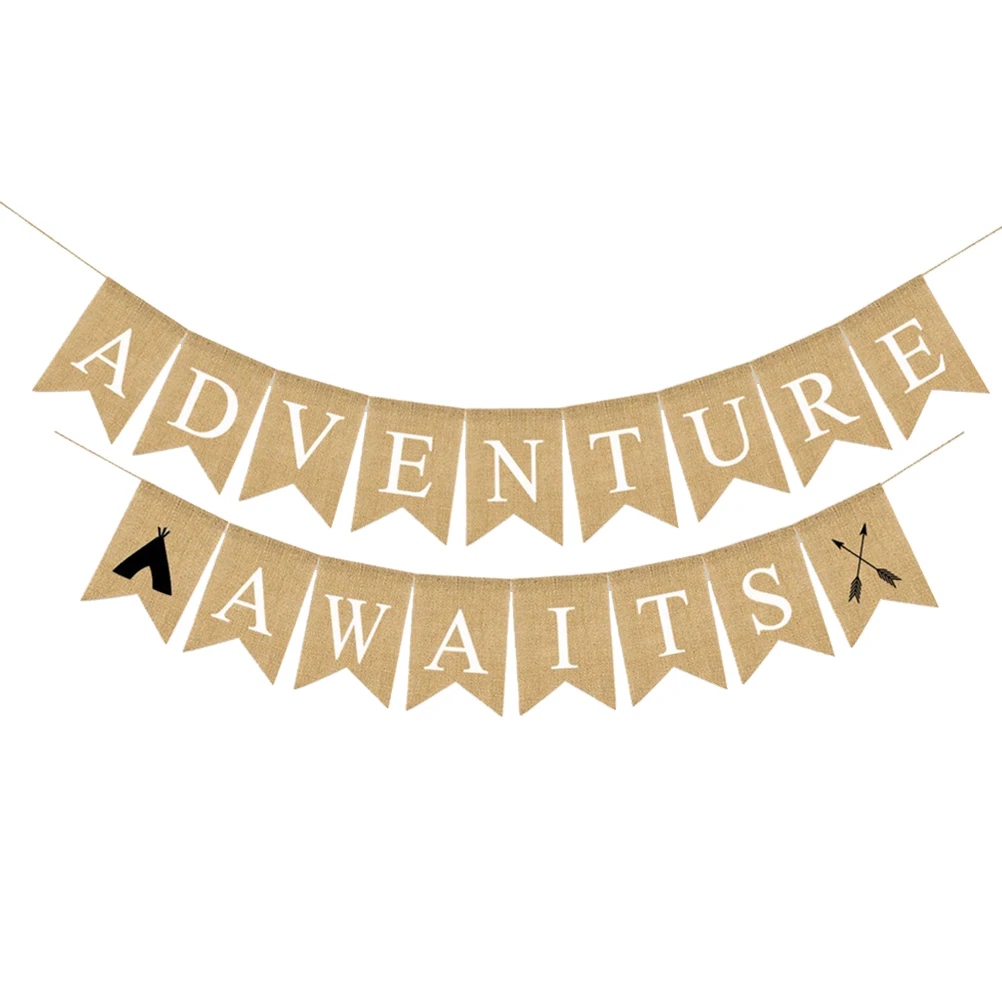 

Creative Linen Party Decor Hanging Party Banner Decor Bunting Garland For Festival Hanging Banner Gathering