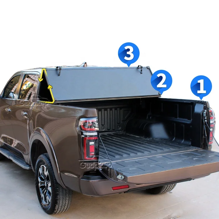 

high quality car accessories hard tri-fold tonneau cover for great wall poer/ wingle 6