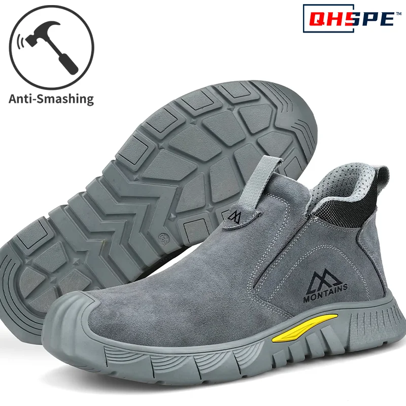 남성용 안전 신발 파괴 불가능한 남성 운동화 펑크 방지 안티 스매쉬 작업 신발 스틸 발가락이있는 남성용 작업 신발 호흡