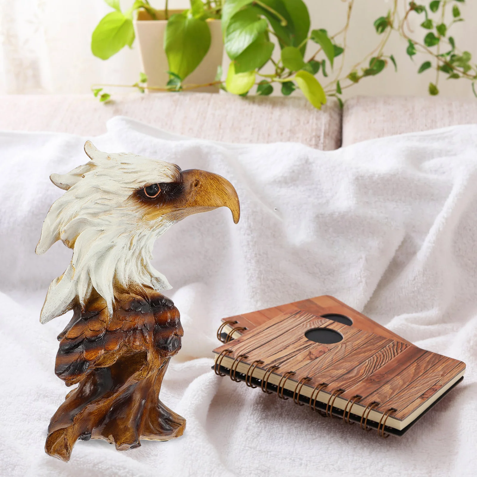

Home Desktop Decor Animal Head Adorn Office Sculpture Wine Cabinet Ornament Resin Craft