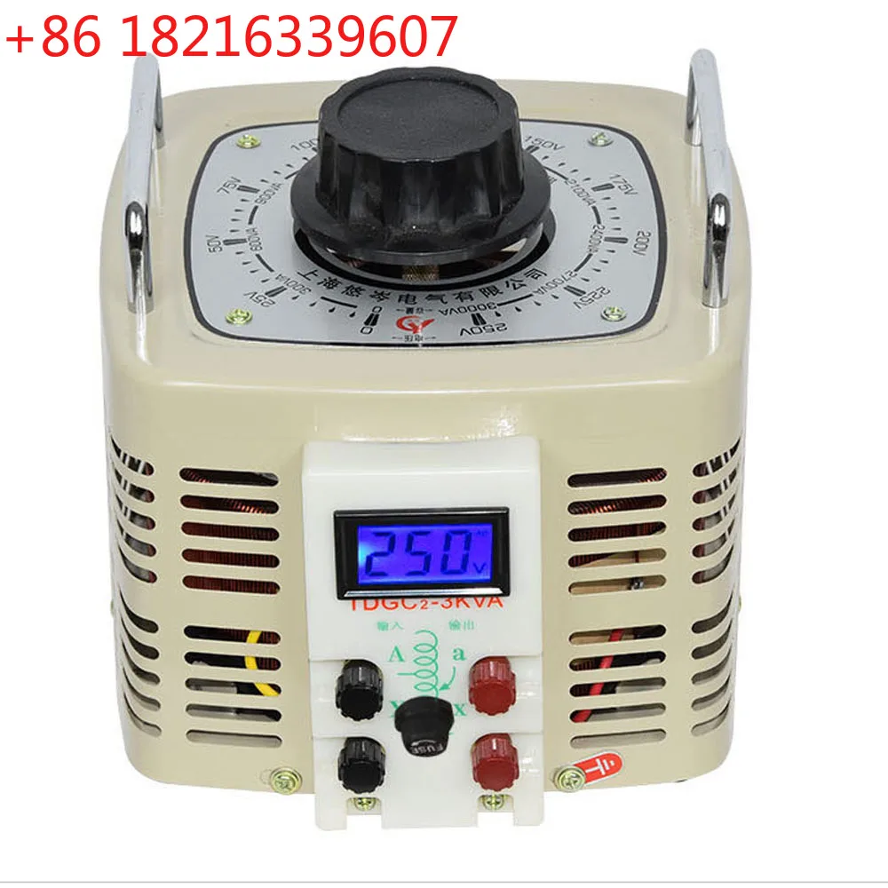 YAO 3000w Voltage Regulator 220v Single Phase Digital Display Auto-coupled Contact AC Adjustable Voltage Power Supply TDGC2