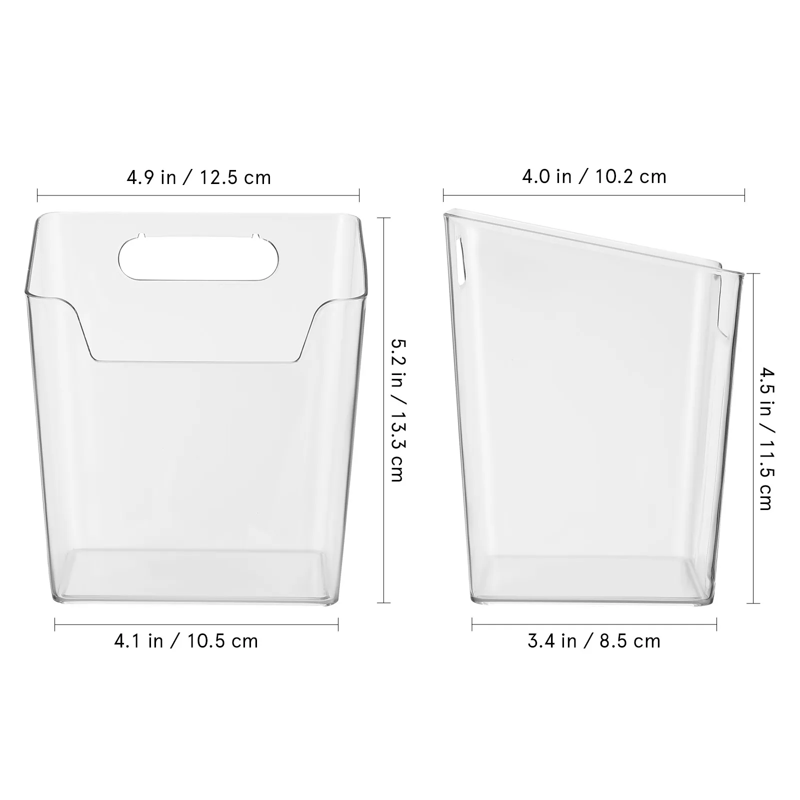 4Pcs Wall Mounted Storage Box Clear Adhesive Organizer No-Drill Bathroom Kitchen Office Pen Holder Pencil Holder Storage Rack