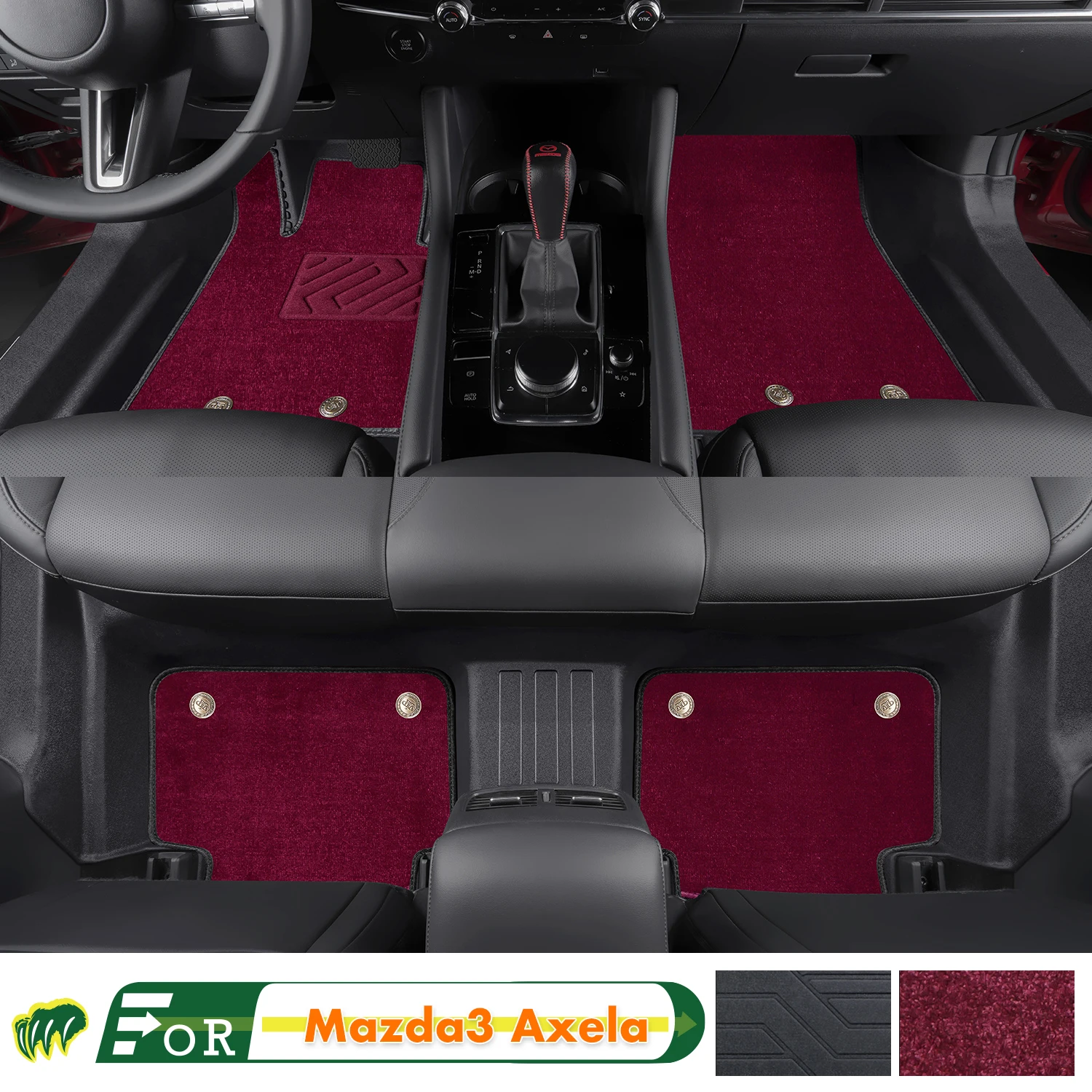 

Left-hand Drive Car Floor Mat For Mazda3 Axela 2020-2024 Full Surround Foot Mat Automotive Floor Mat Interior Floor Liner