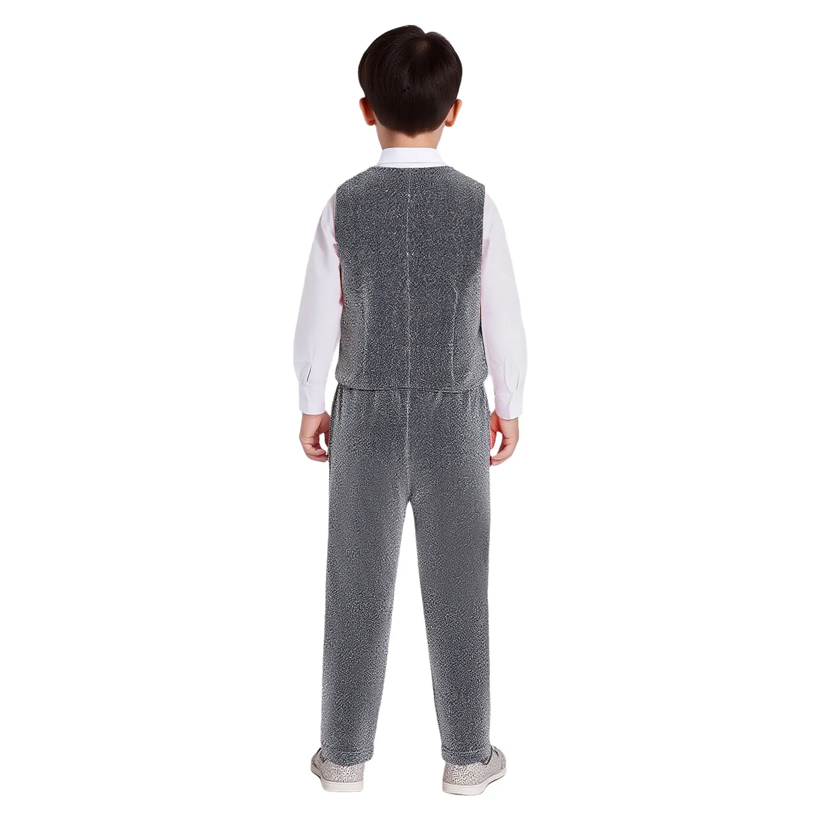 Uniformi scolastiche per bambini e ragazzi Abito formale vintage Set per feste di compleanno per gentiluomini da ragazzo in stile britannico Pantaloni con gilet abbottonati