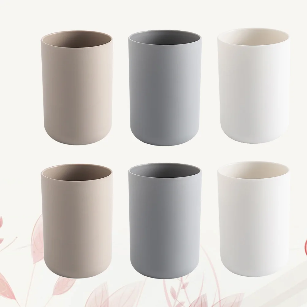 

6 Pcs Tooth Brushing Cups Mug Couples Bathroom Accessories Toothbrush Daily Use
