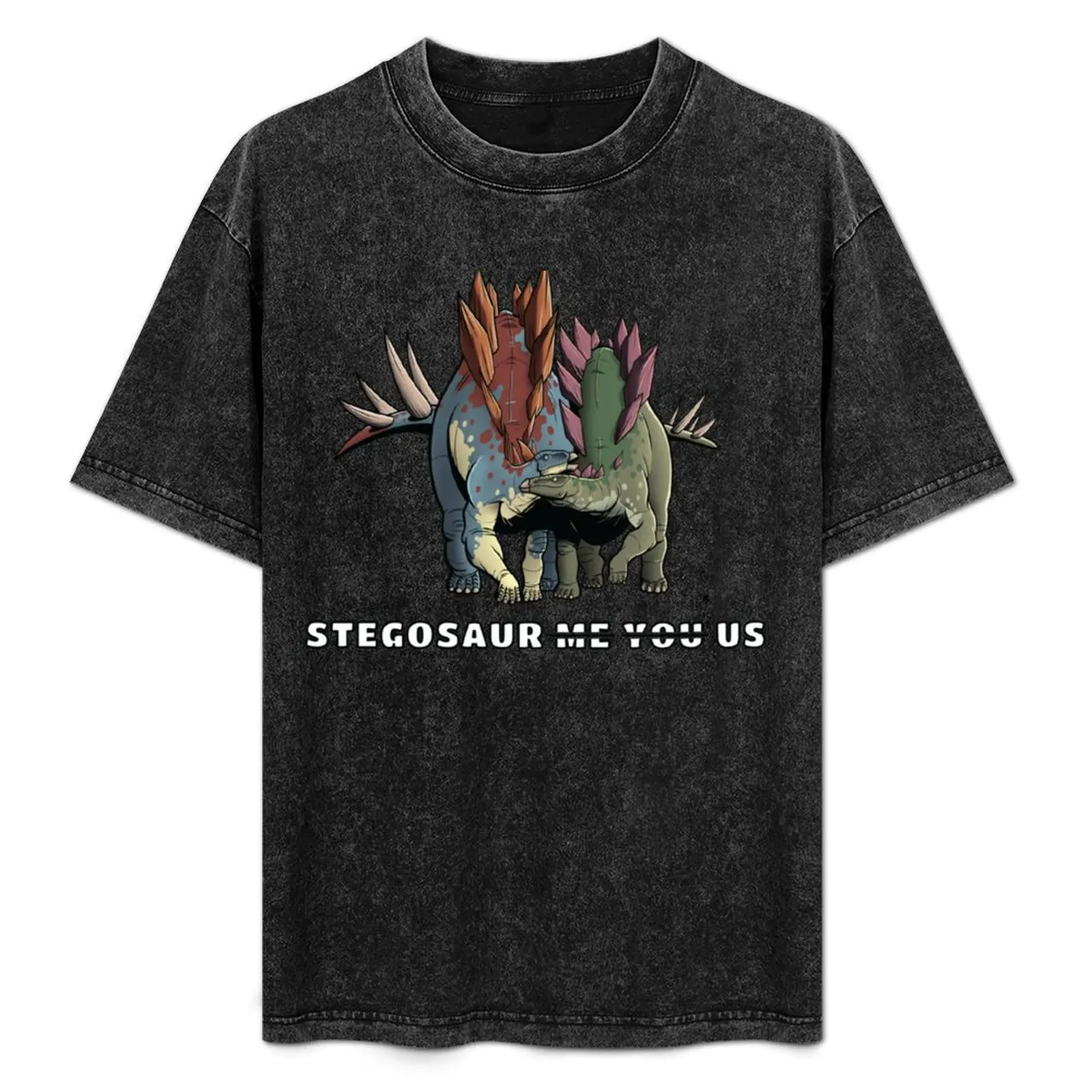 

Valentine's Day Stegosaurus T-Shirt All Weather Casual Short Sleeve