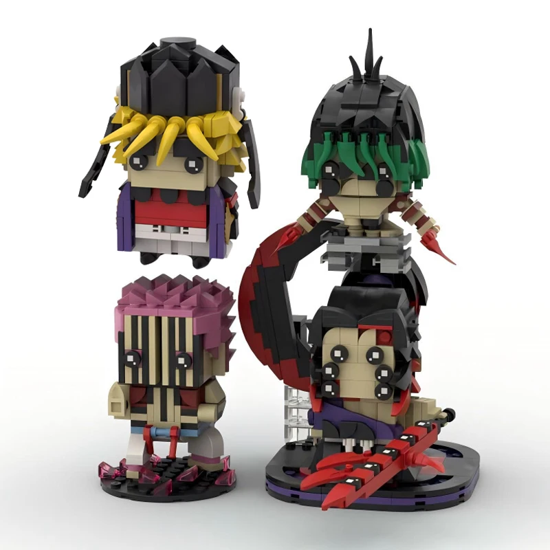 MOC Klassische Anime Figur Töten Geister Bricksheadz Slayer Dämon Klinge Cartoon Puppe Bausteine Modell Erwachsene Sammlung Spielzeug Geschenk
