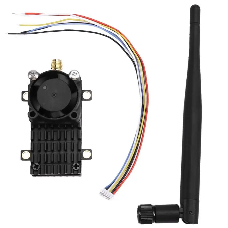 Excellent-5.8Ghz 2W VTX 64CH FPV Video Transmitter Built-In Cooling Fan 7-36V For FPV Long Range Racing Drone RC Part