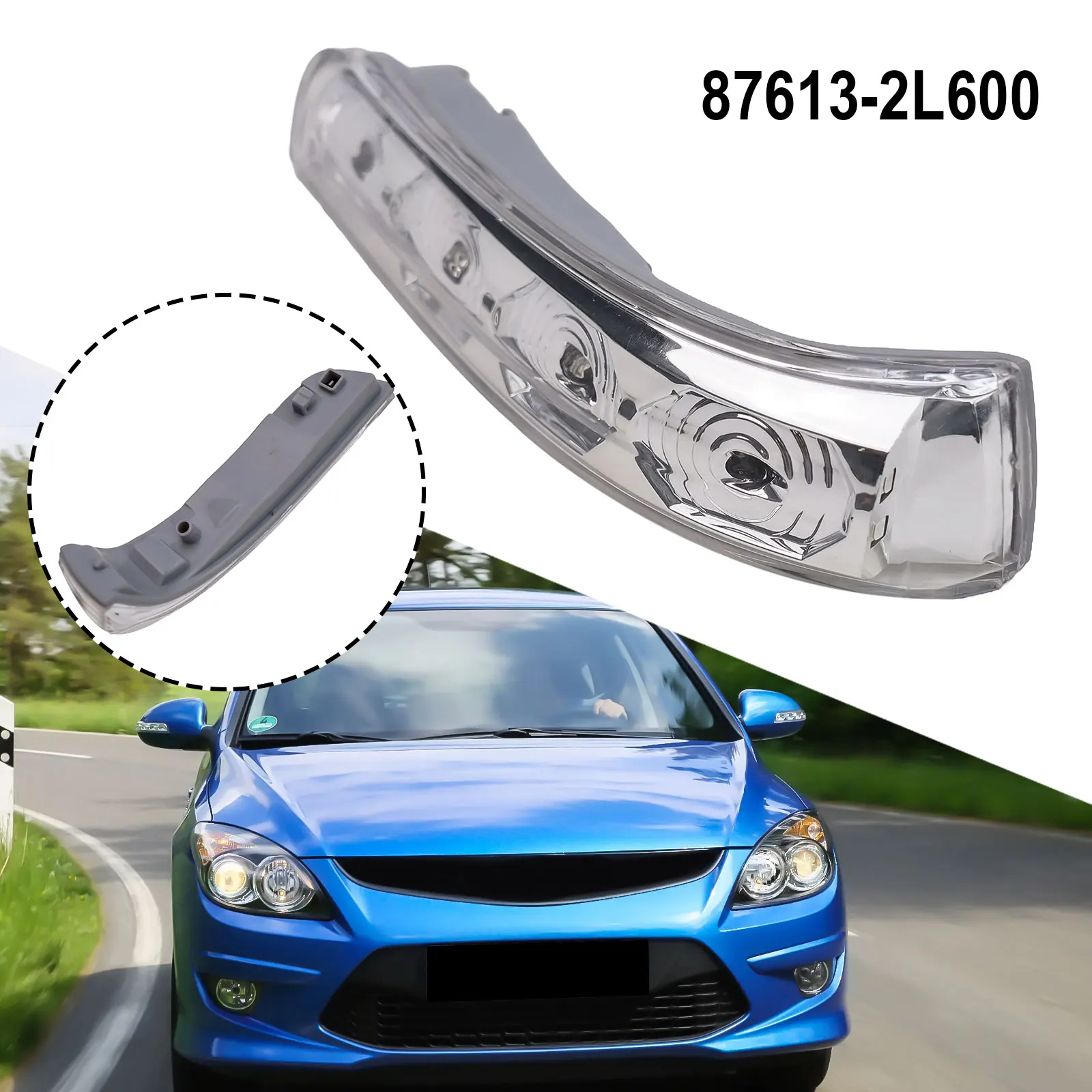 مصباح إشارة الانعطاف LED لمرآة الرؤية الخلفية اليسرى لسيارة Hyundai I30 2009 2012 لون كهرماني يدوم طويلاً 50 000 ساعة