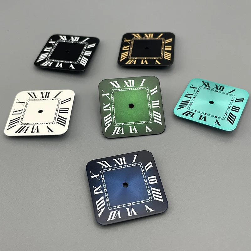 27mm NH35 Dial Square Dial S Logo Watch Dial Roman Numeral Dial Suitable for NH35/36 Movement Watch Accessories