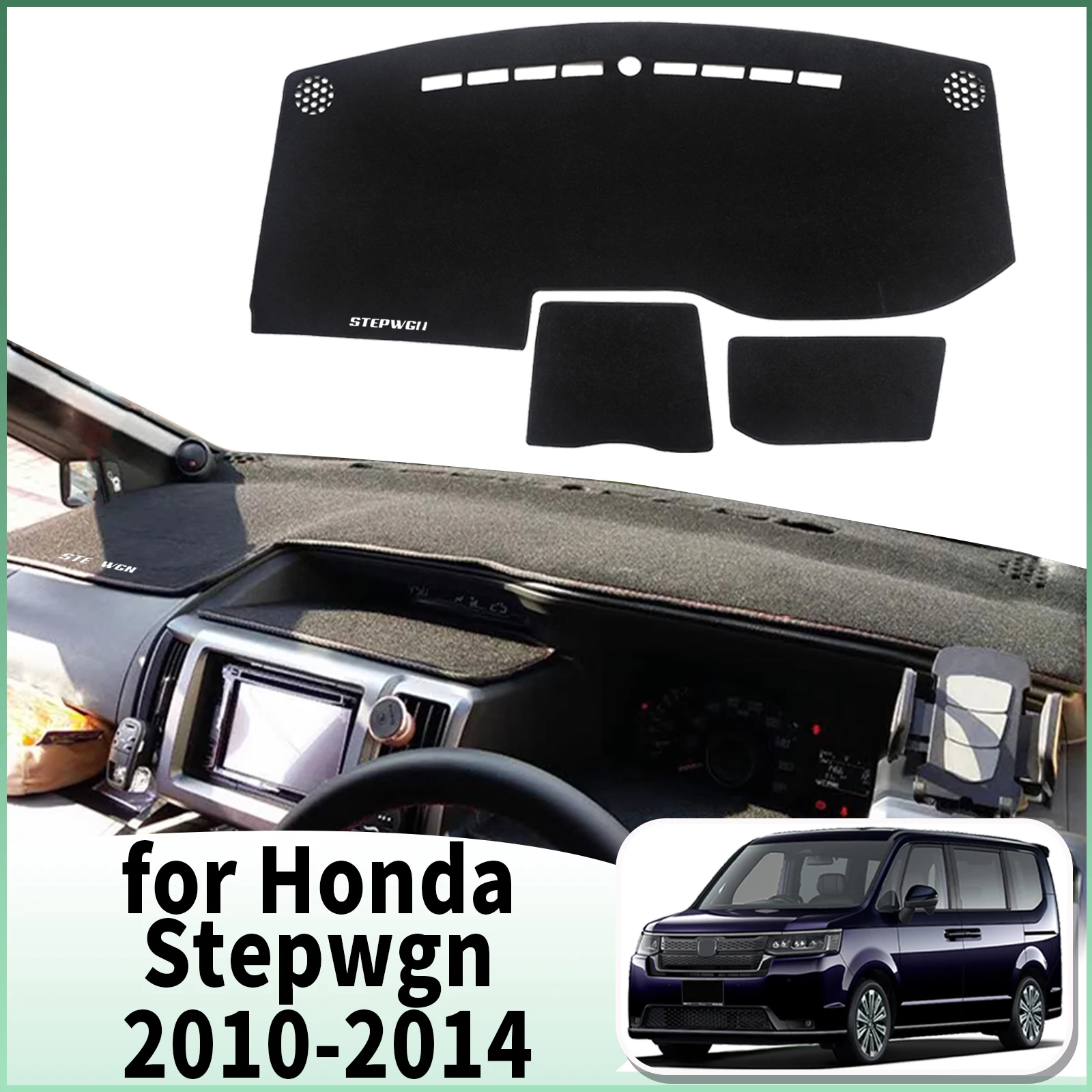 

fit for Honda Stepwgn Step Wagon G4 2010-2014 RHD Car Dashmat Accessories Dashboard Cover Pad DashMat Sunshade Protective Carpet