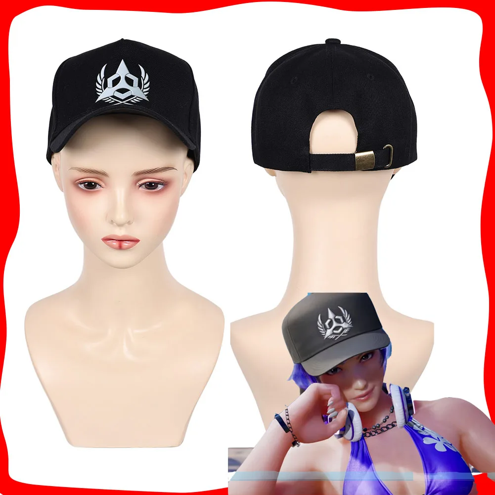 

Рейна, черная шляпа с принтом для косплея, кепка, игра Tekken 8, аксессуары для костюмов для женщин и девочек, реквизит для ролевых игр на Хэллоуин, карнавал