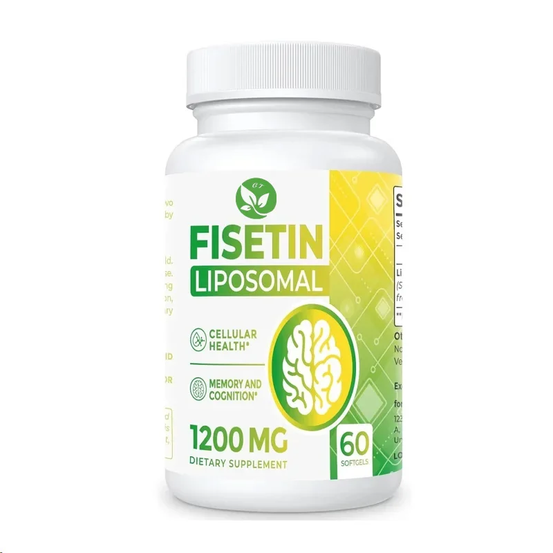 1200mg Liposome Fisetin Supplement 98% Pure Fisetin Polyphenol Antioxidant Immune Aging Cognitive Support Non Gmo 60 Caps