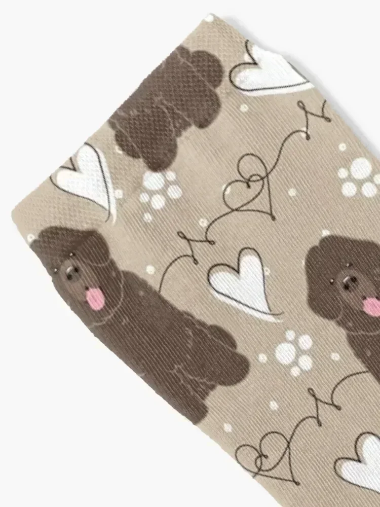 LOVE Brown Newfie Newfoundland dog Socks christmas stocking FASHION luxe kawaii Socks Girl Men's