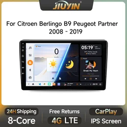 JIUYIN For Citroen Berlingo B9 Peugeot Partner 2008-2019 Car Radio Multimedia Navigation 2din Android Autoradio CarPlay Stereo