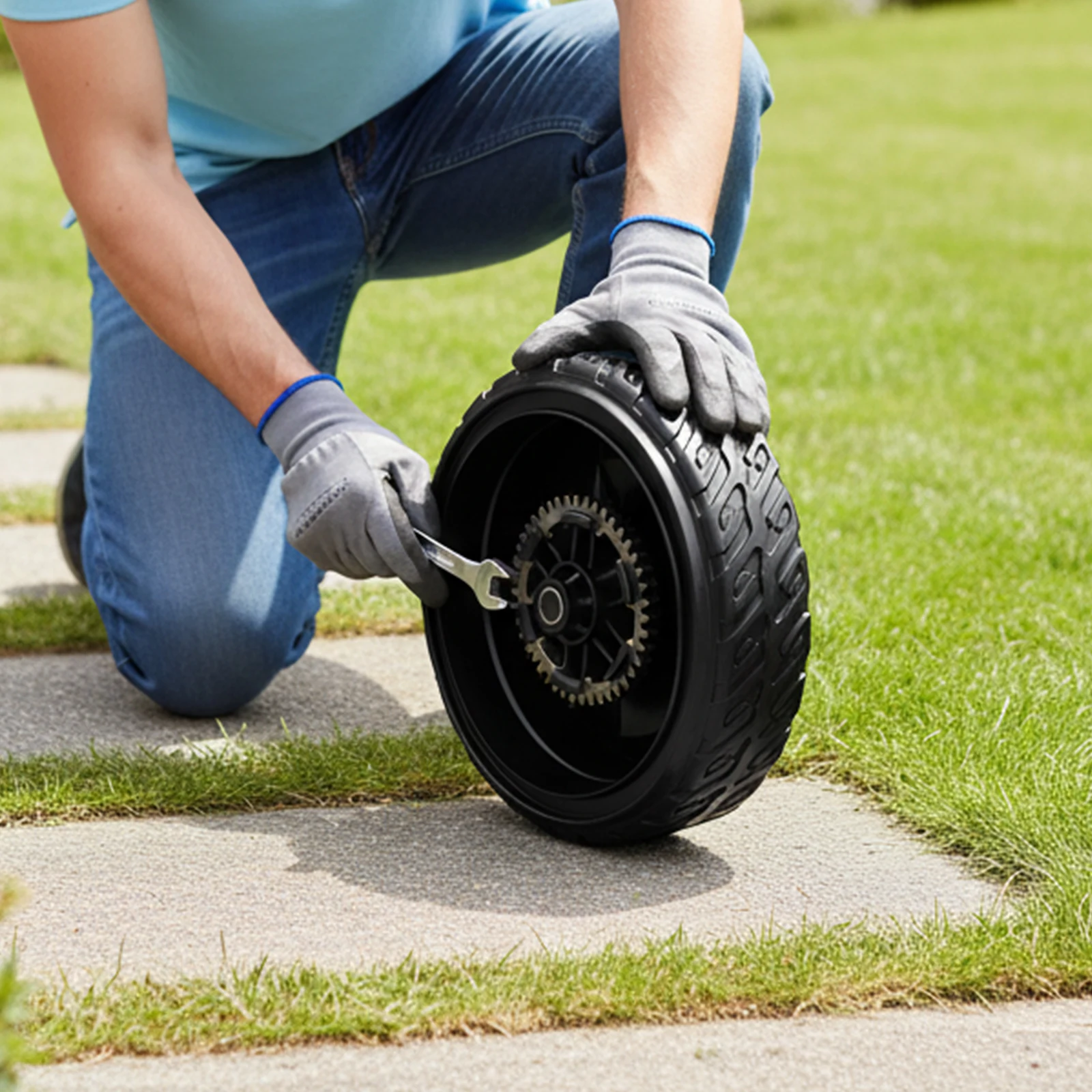 Easy Install Lawn Mower Wheels Tool Part Replacement Lawn Mower Wheels As Shown Lawn Mower Wheels Enhanced Traction