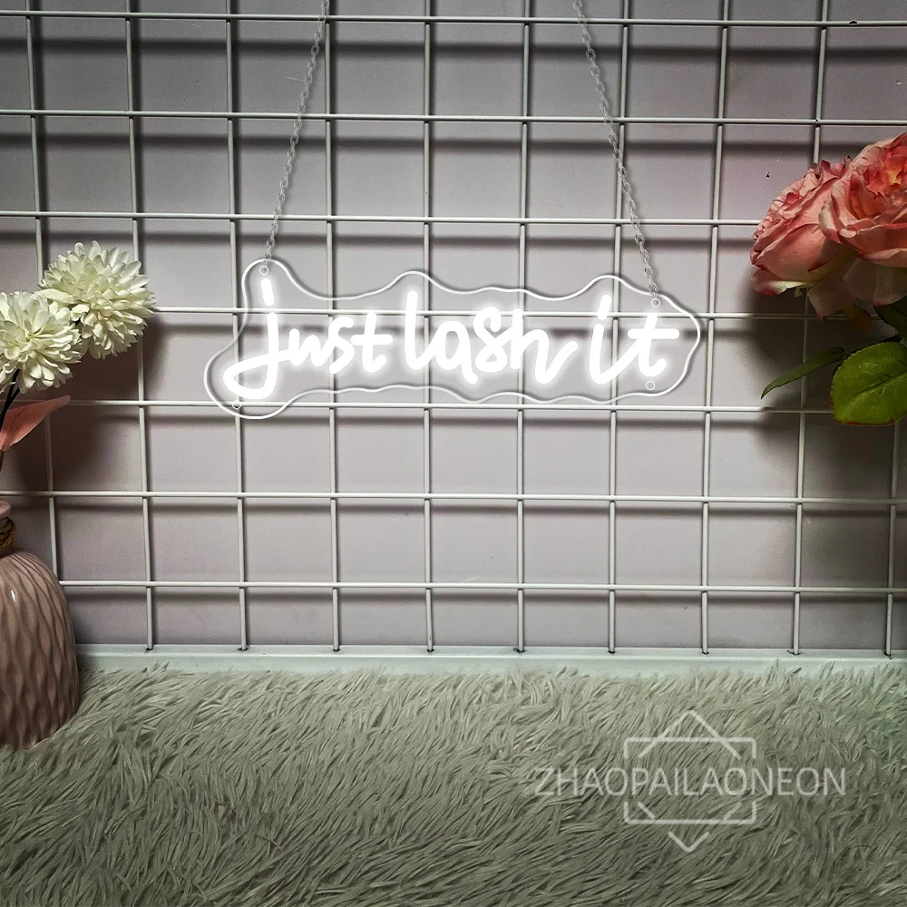 Just lash it Neon Led Sign Lashes Beauty Solon Wall Room Decor Neon LED Lights USB Lash Shop Decoration for Business Signs