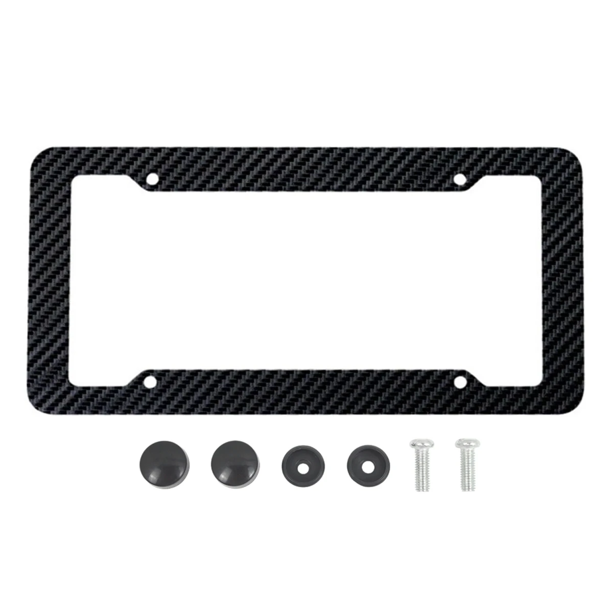 

Car License Plate Frame Black Carbon Fiber Frame Frame Number Plate Holder Fit Vehicles Standard Car Styling carbon fiber