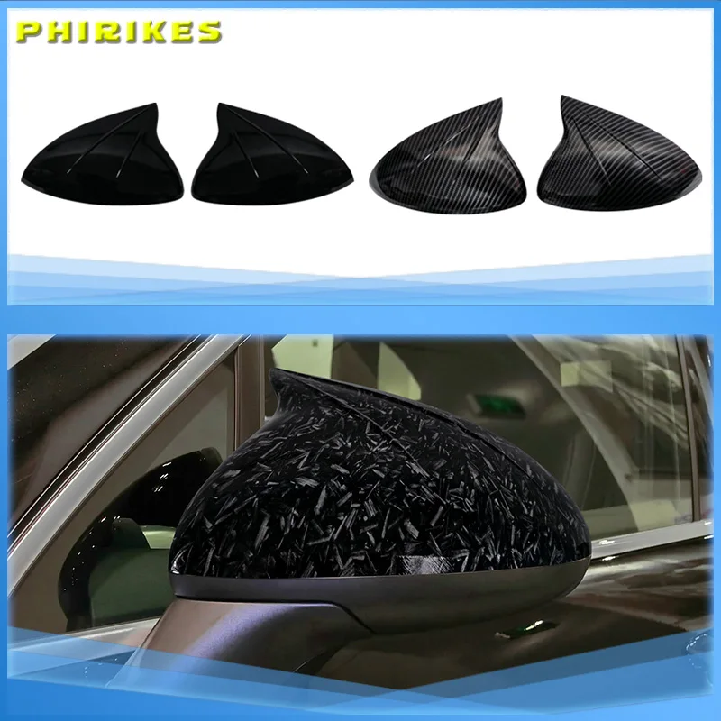 Real Carbon Fiber Car Side Rearview Mirror Cover Trim For Porsche Cayenne 2011-2014 Exterior Side Wing Rear Mirror Caps Shell