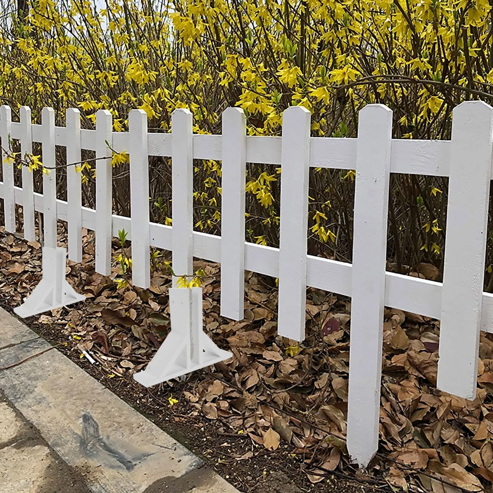 2Pcs Wood Fence Post Base Heavy Duty Stable Support Holder Garden Fence Fixing Supplies Fences Base Kit Garden Accessory view 5