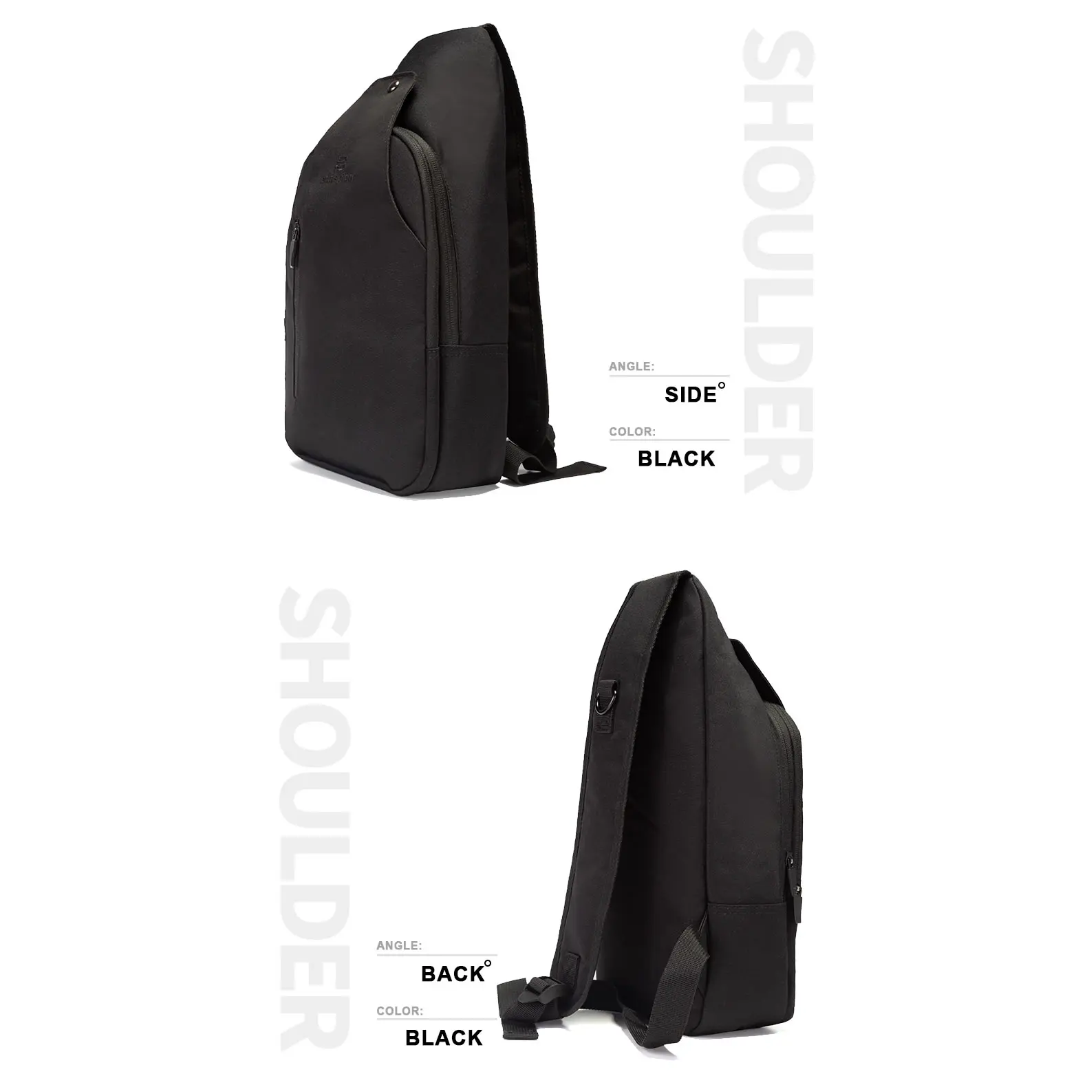 Baasploa Shoulder Bag Waterproof Large Capacity Outdoor Cycling Hiking Chest  Casual College OUTfits Back Multi-Pocket Crossbody