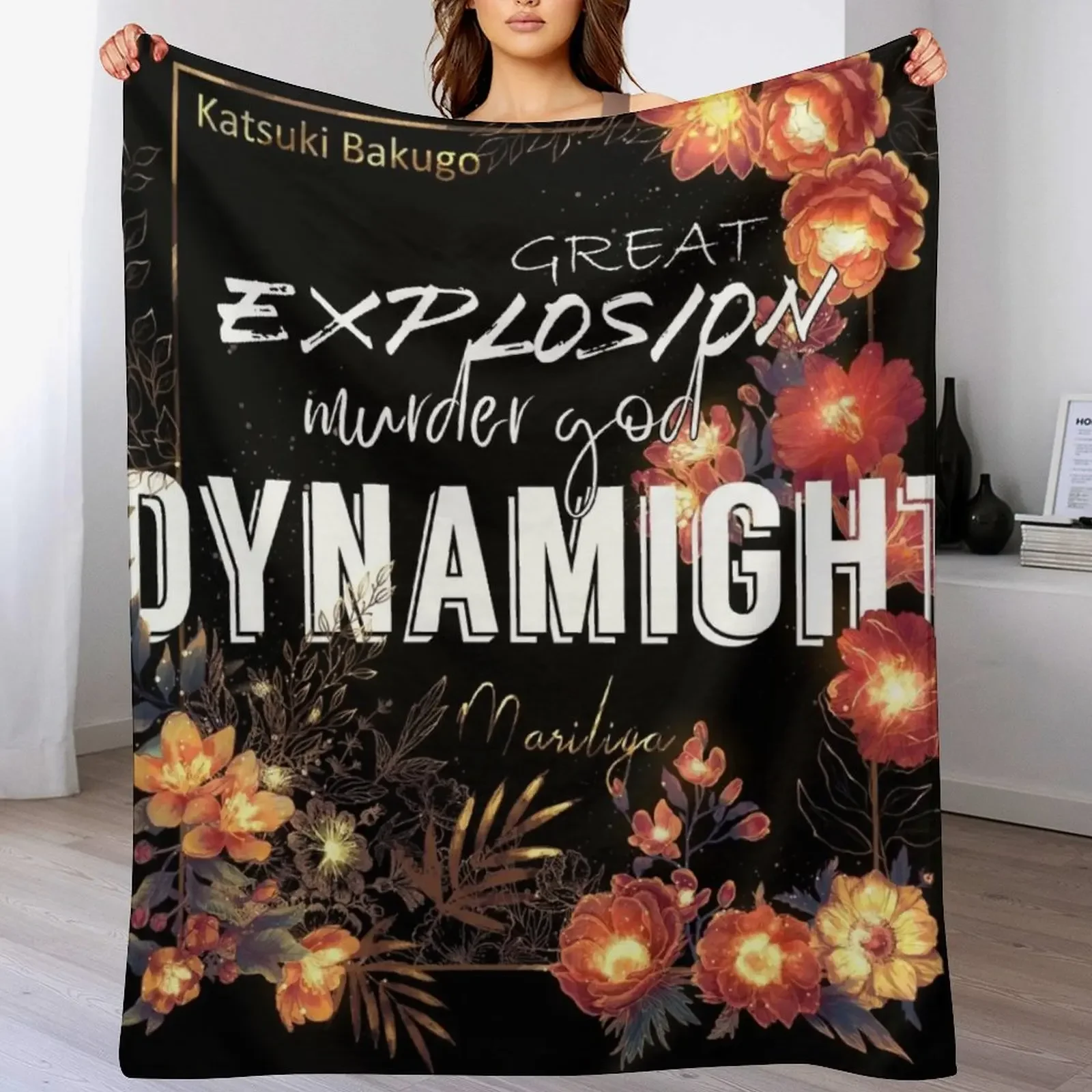 

Bakugo hero name Throw Blanket Moving Soft Big Sofa Quilt bed plaid Blankets