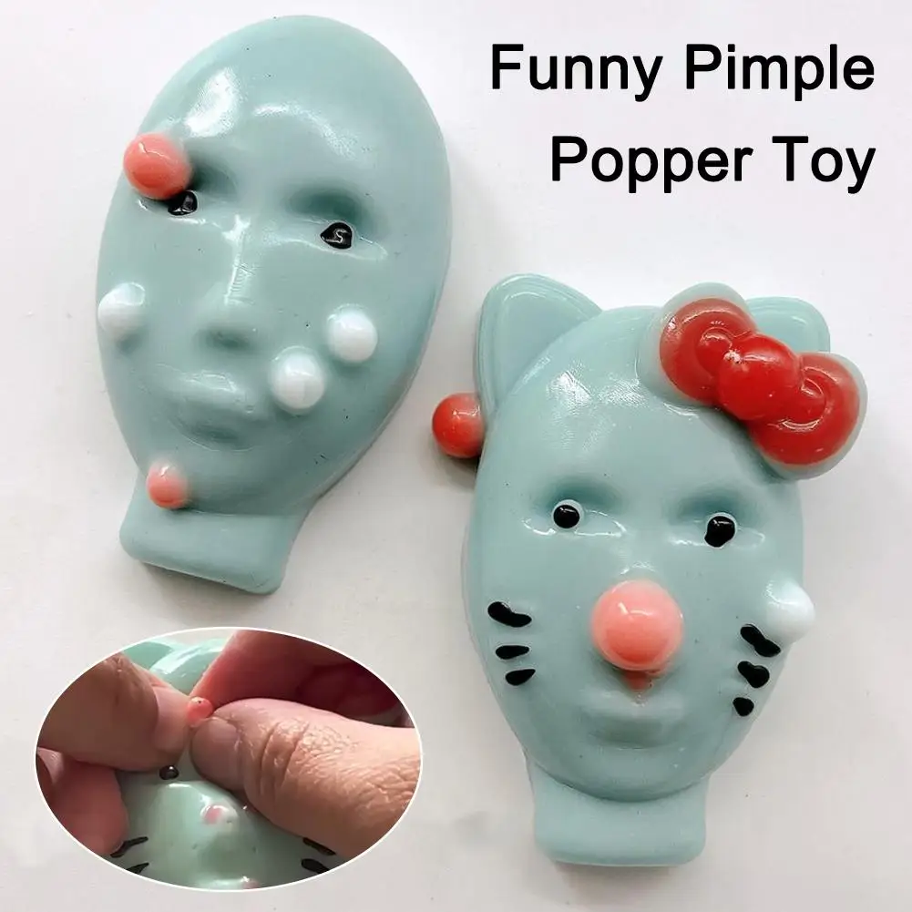 Pimple Popping Fidget Toy Alien Pimple Popping Stress Relief Toys Reusable Refillable Weird Novelty Zit Squeezer Fun Squeeze Toy
