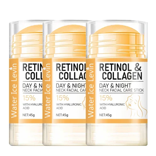 Retinol en collageen nek gezichtsverzorgingsstick met hyaluronzuur, hydrateert diep en verstevigt de huid dag en nacht