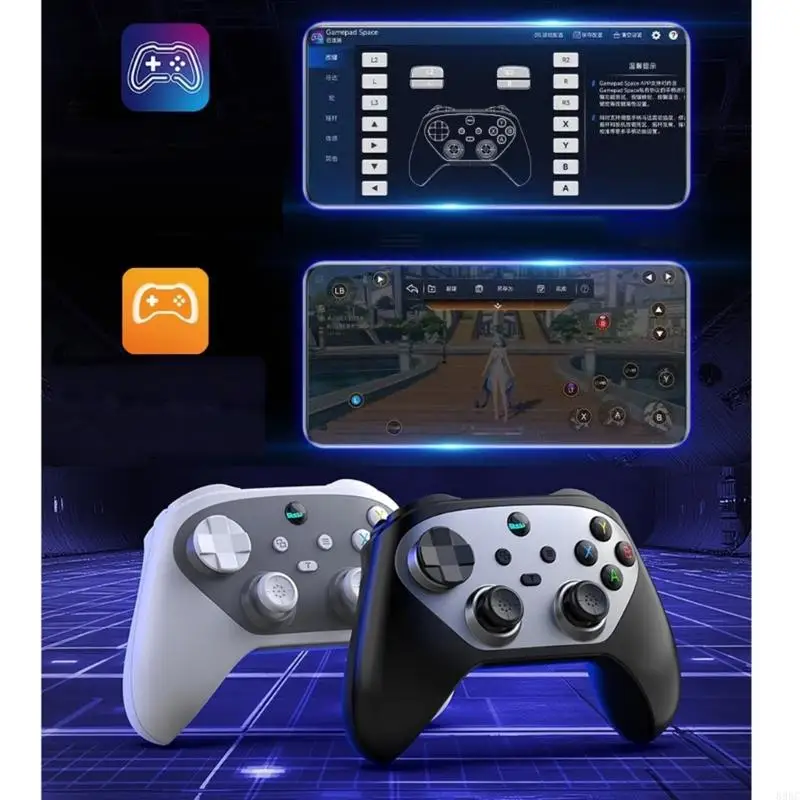 

G6S Wireless Bluetooth-Compatible Game Controller With Double Hall Effect Sensors For PC Mobile Ergonomic Design 896C