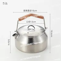 304 stainless steel outdoor portable kettle camping teapot cassette stove open flame boiling water camping pot set