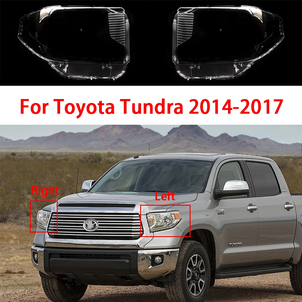 

Car Front Headlight Cover For Toyota Tundra 2014-2017 Auto Headlamp Lampshade Lampcover Head Lamp light Covers glass Lens Shell