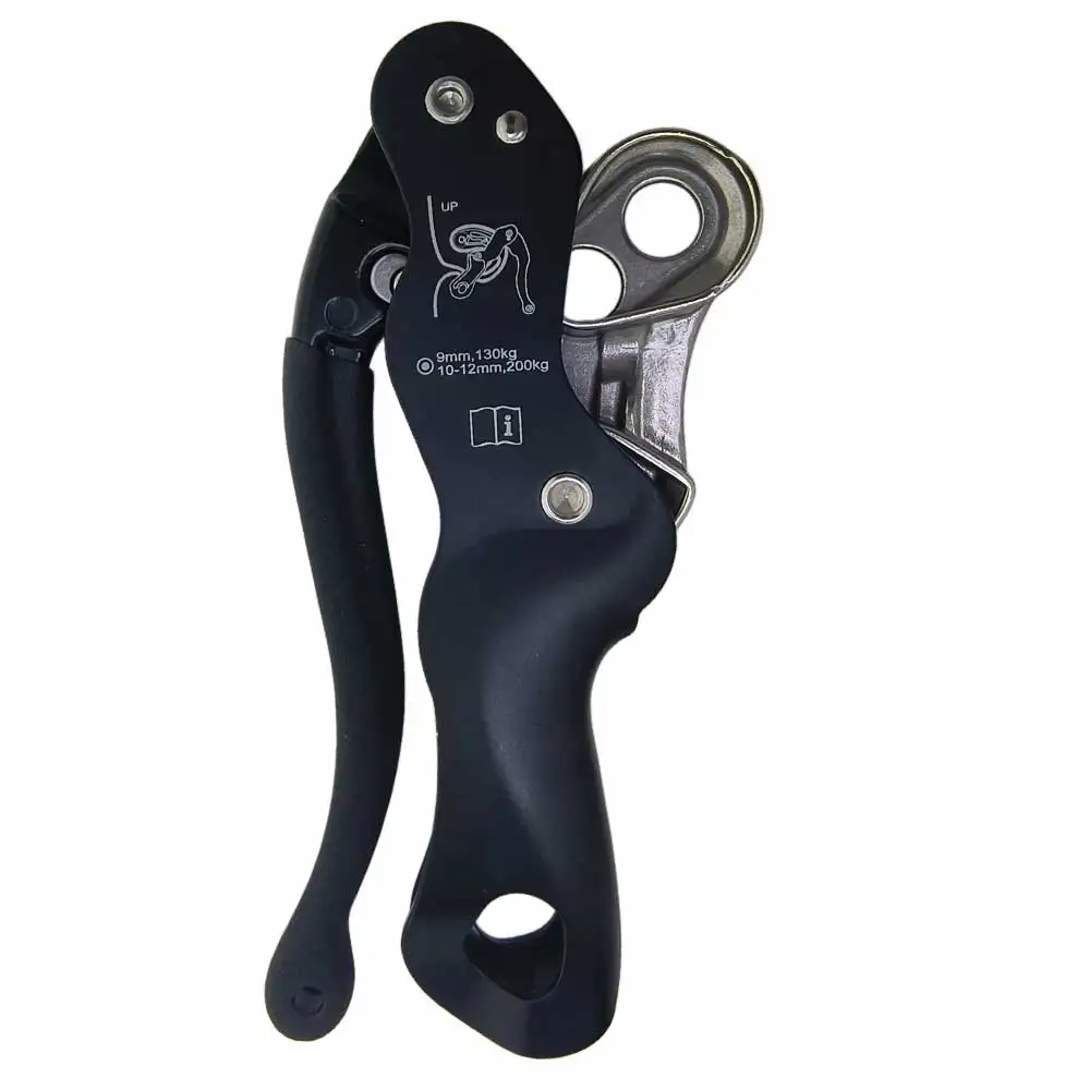 Descensor Manual para Escalada en Roca, Dispositivo de Seguridad Antipánico para Altura, Freno de Cuerda para Rappel, Espeleología, Herramienta Industrial de Detención de Caídas