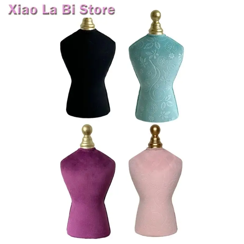 

XXFD Necklace Bust Stand 18x34.5cm Retail Display Solution Velvets Alloy Texture for Jewelry Shops Trade Show Exhibitions
