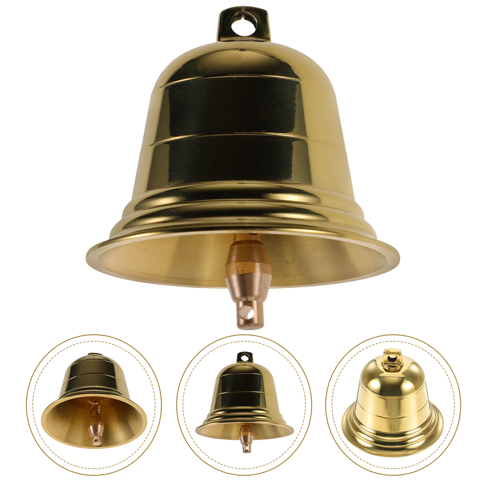 

Copper Bell Pendant 1.5 Inch Golden Decorative Hanging Accessories for Door Home Car Christmas Ornaments Metal Crafts Wind