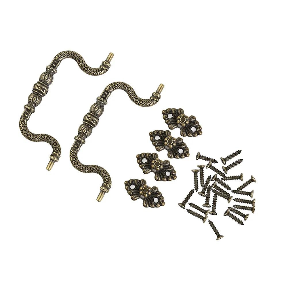 

Ручки, сменный набор ручек с винтами, цинковый сплав, 2 шт., аксессуары для арки, украшение для шкафа, двери