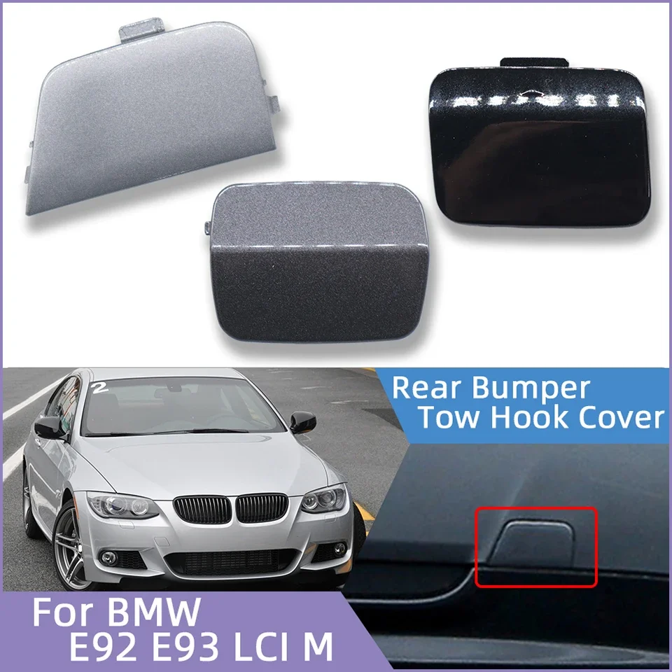 

For BMW 3 E92 E93 LCI M 51127893147 51127161497 51127256109 Rear Bumper Tow Hook Eye Cover Cap 2006-2013 M SPORT