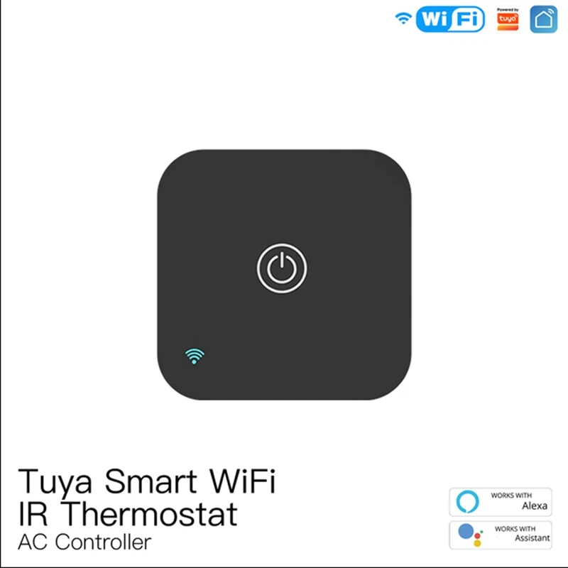 

Wifi IR Thermostat AC Controller Touch Button Smart Life Tuya APP Wireless Temperature Humidity Sensor Voice