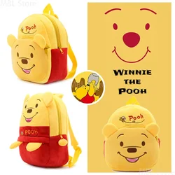 Disney Winnie Pooh Bear Children Backpack Cartoon Plush Kids Kindergarten Schoolbag Boys Girls School Bags Mini Back Book Bag