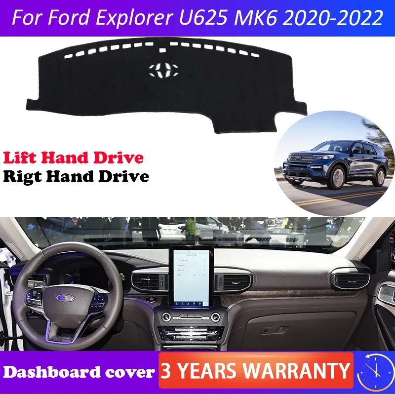 

For Ford Explorer U625 MK6 2020 2021 2022 Anti-Slip Mat Dashboard Cover Pad Sunshade Dashmat Car Accessories