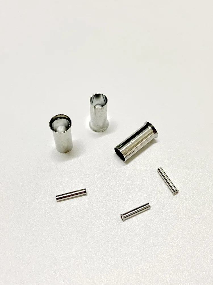 

Circular Tube Flexible Wire Docking Connector Cylindrical Cold Pressed Crimping Tubular Terminal Brass Tin Plating Material