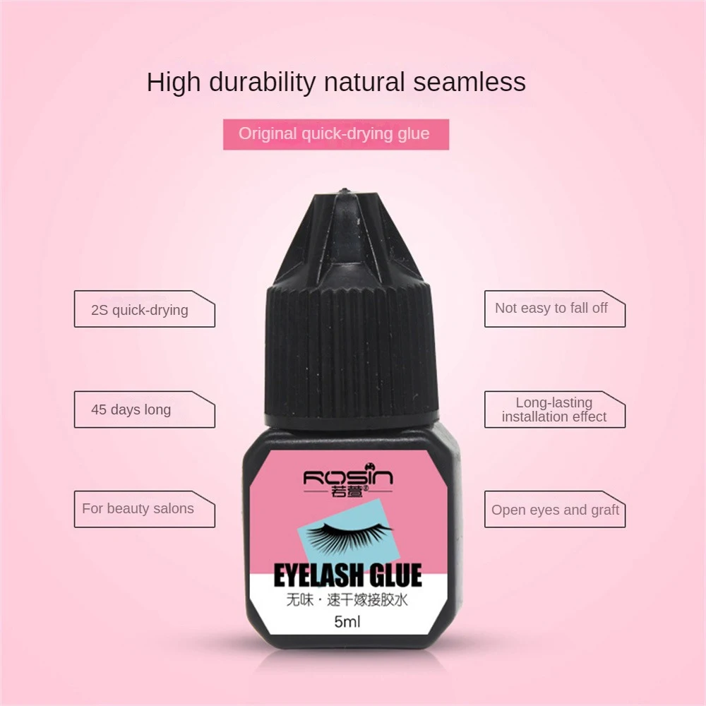 Portable Grafting Eyelash Extension Cosmetics Practice Glue Clear-white Black Eyelash Extension Glue Semi-permanent 5ml