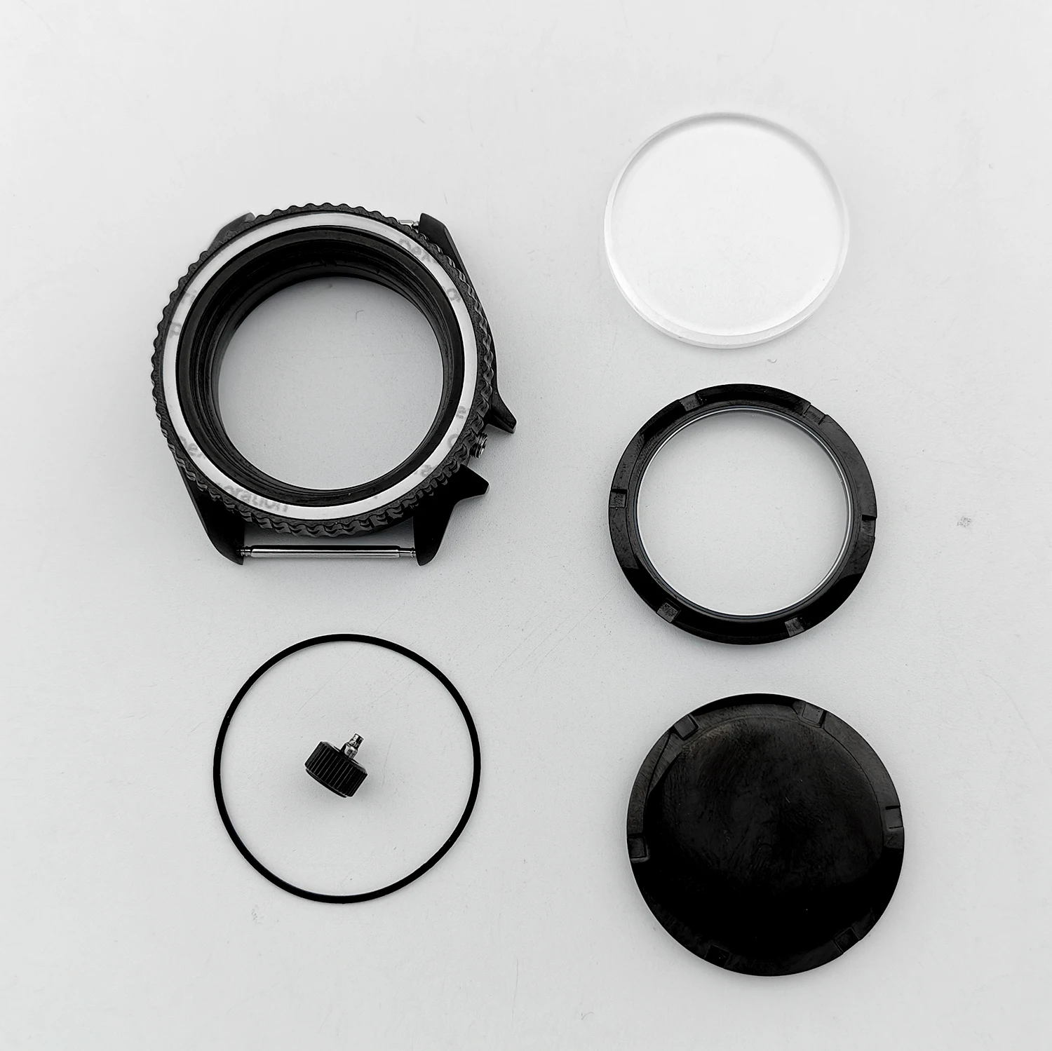 NEITON Black SKX Watch Case Crown at 4 O'Clock for SKX007 NH35 4R36 Steel Cases Sapphire Crystal MOD Accessories