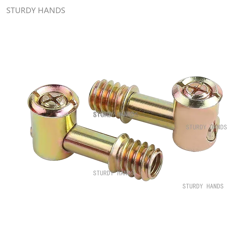 

10 sets of iron four in one connectors bed assembly hammers nuts screws eccentric wheels furniture hardware accessories