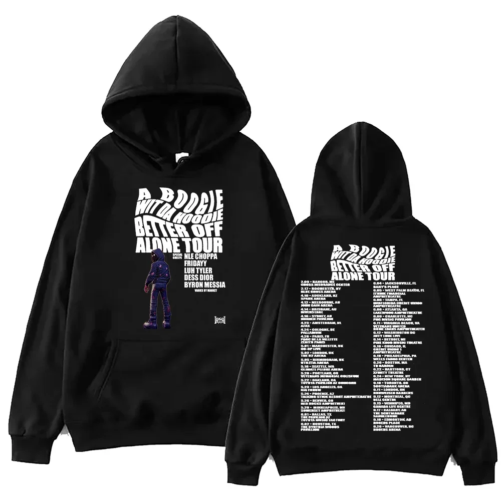 A Boogie Wit Da Hoodie Better Off Alone 2024 Tour Hoodie Harajuku Hip Hop Pullover Tops Sweatshirt