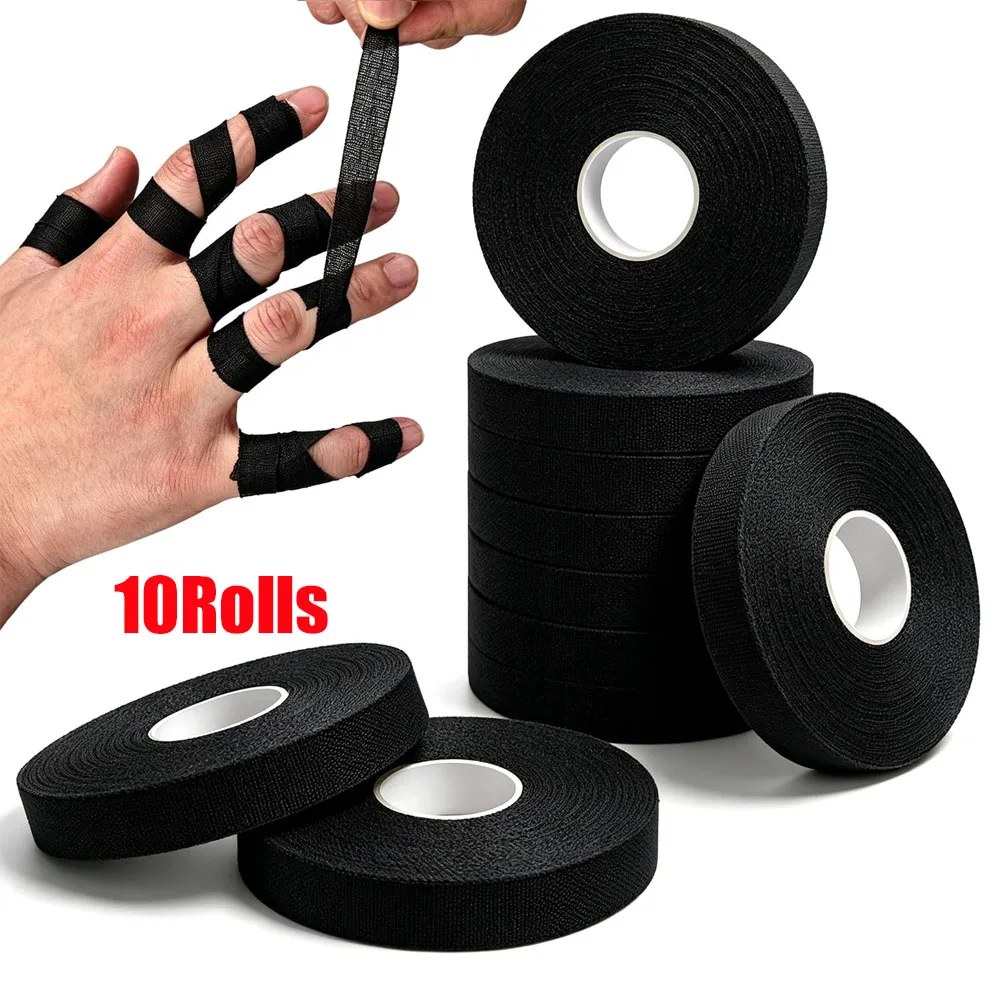 10PCS White Finger Tape Athletic Tape Feet Sports Tape for Rock Climbing Grappling MMA Hockey Stick Injury Wrap Protection