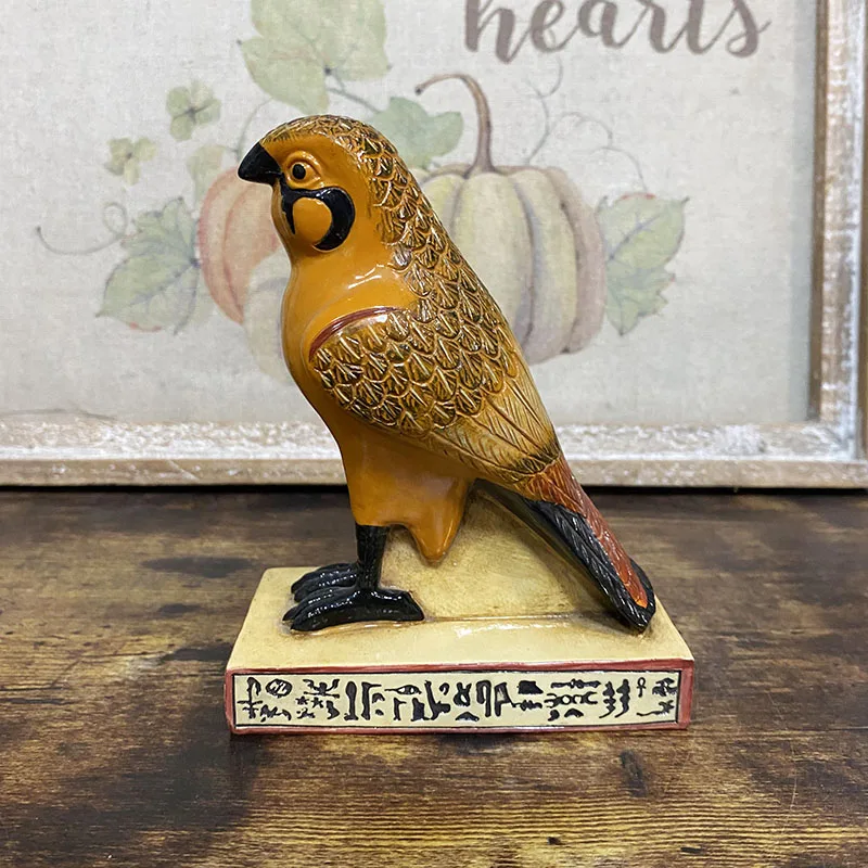 

Resin Crafts Retro Egyptian Bird Figurine Animal Sculpture Creative Home & Living Room Decoration Office Desktop Ornaments Gifts