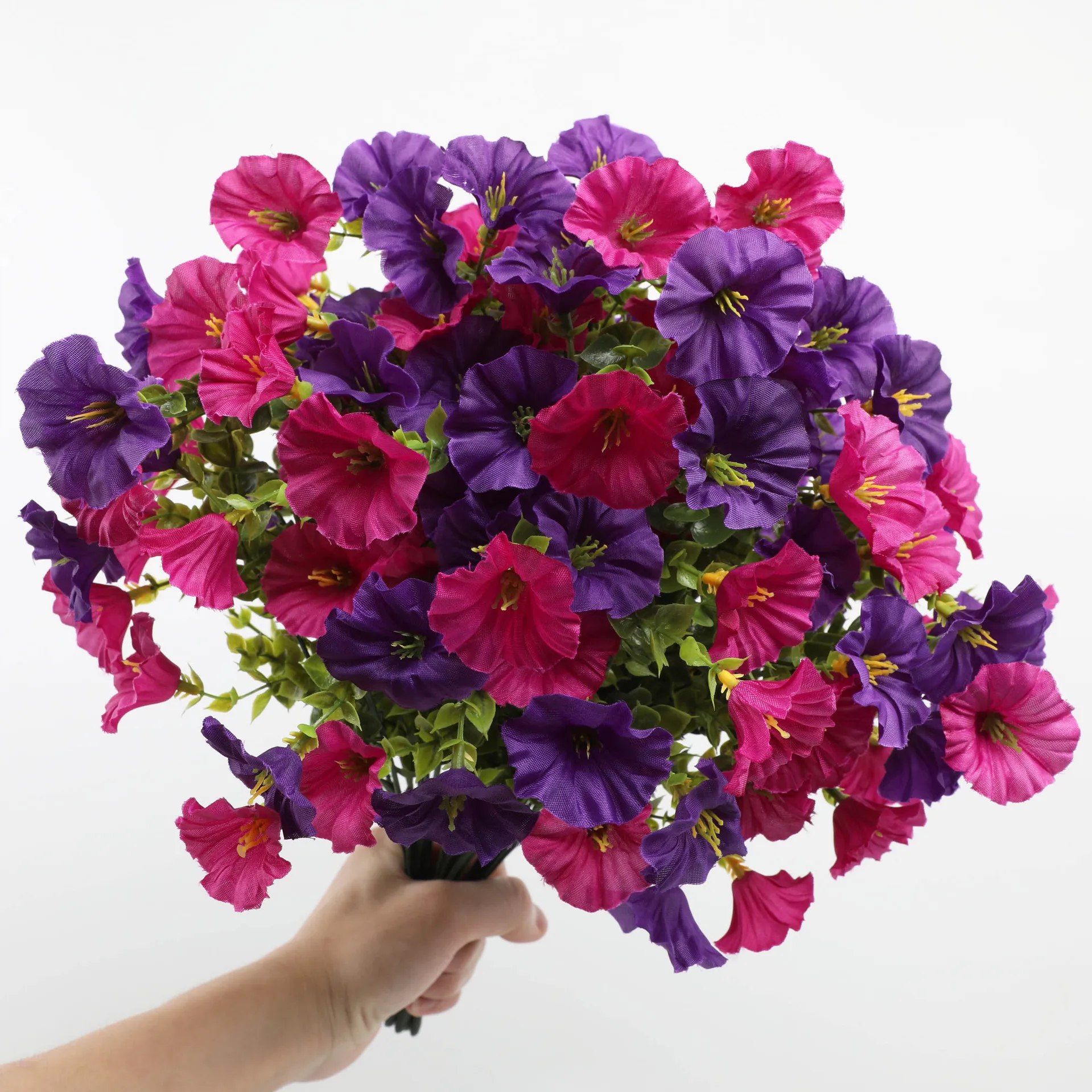 1 Stück violetter künstlicher Blumenstrauß, 35 cm, künstliche Blumen für Zuhause, Raumdekoration, Hochzeit, Brautdekoration, Tafelaufsatz, Vasenornament – Detail 1