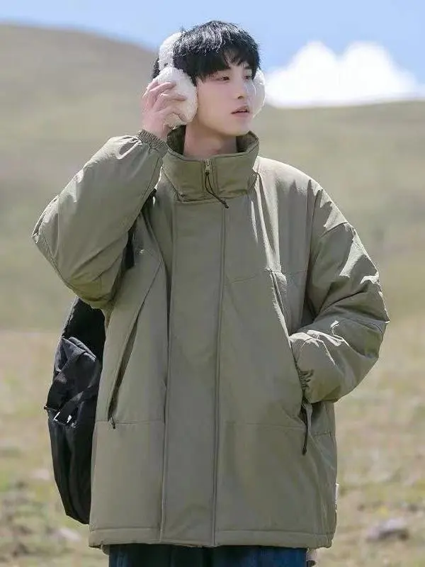 

Винтажная зимняя хлопковая куртка в стиле ретро, мужская свободная рабочая одежда, верхняя одежда, американское хлопковое пальто Sle y