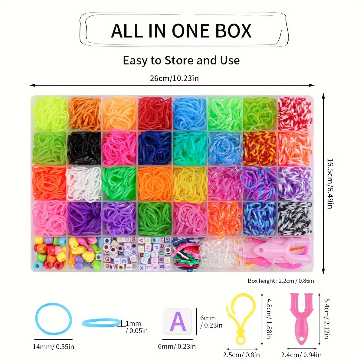 12 Gitter/24 Gitter/40 Gummibänder Armband Kit Gummiband Füllwebstuhl Kit Weben DIY Handwerk Geschenk Webstuhl Kit Spielzeug für Mädchen